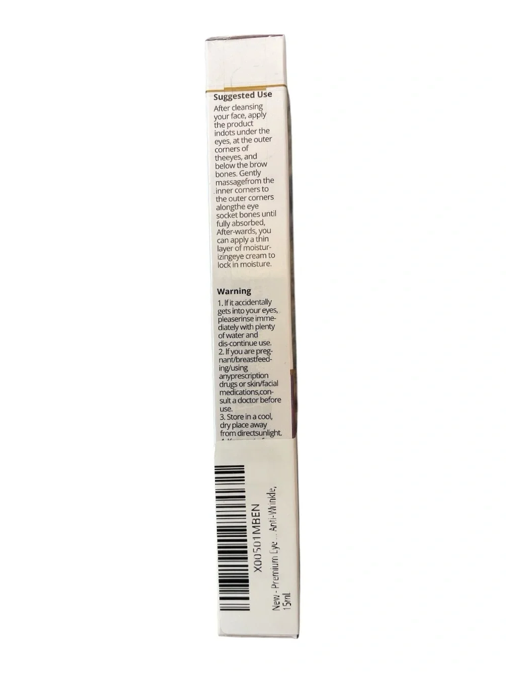 Caffeine Retinol Eye Cream Serum Botanical Elixir Puffiness Fine Lines 15mL